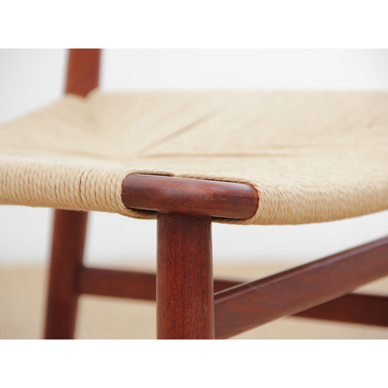 Conjunto de 4 cadeiras de teca escandinavas vintage