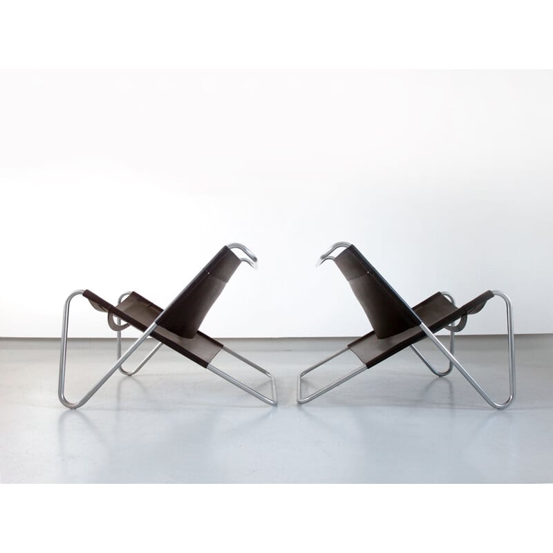 Vintage Kwok Hoi Chan Pair of Sz15 Lounge Chairs for 't Spectrum Netherlands, 1973