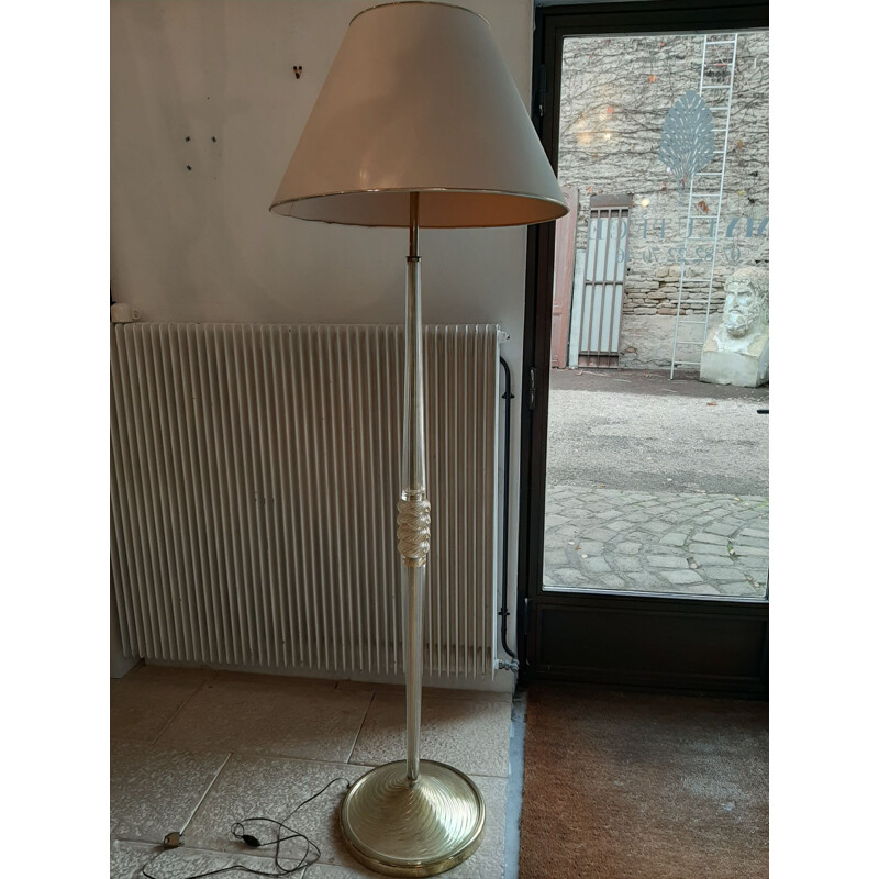 Large Vintage Floor Lamp Barovier & Toso Italy Blown Glass 1940