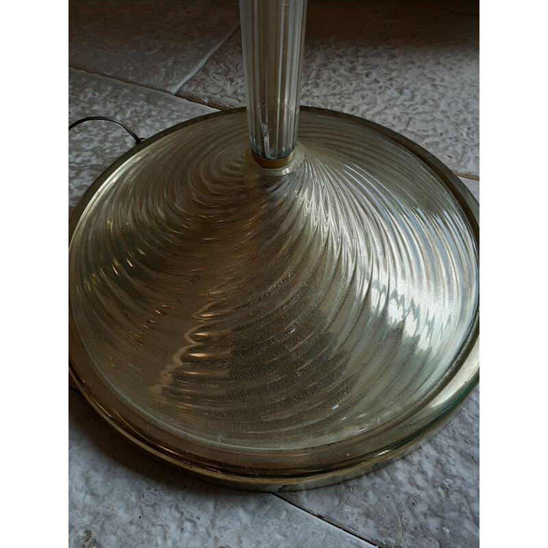 Grand Lampadaire vintage Barovier & Toso Italie  Verre soufflé 1940