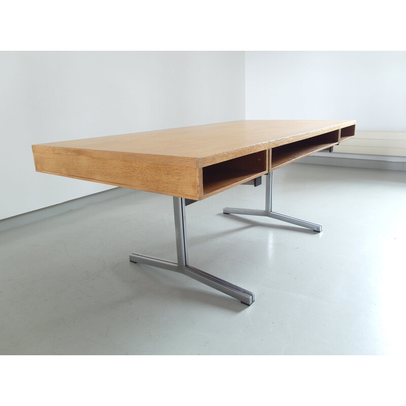 Vintage Executive Desk in oak by Theo Tempelman for AP Originals Netherlands 1960s