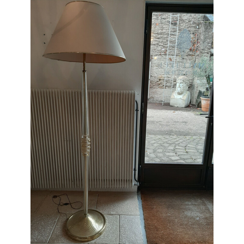 Large Vintage Floor Lamp Barovier & Toso Italy Blown Glass 1940