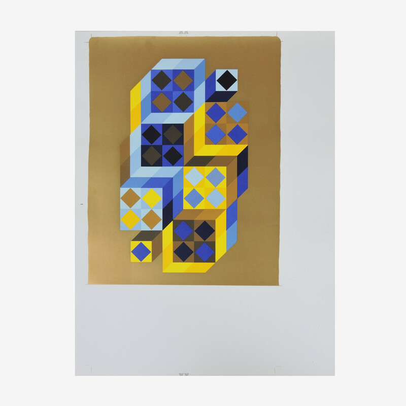 Serigrafia d'epoca di Victor Vasarely, 1972