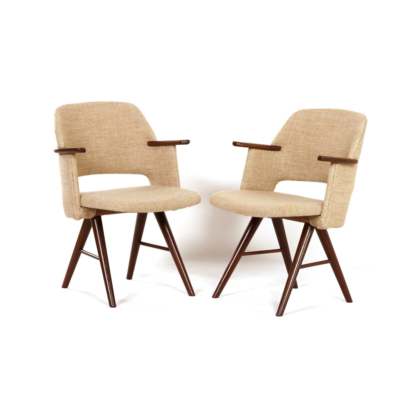 Pair of vintage FT30 Dining Arm Chairs by Cees Braakman for Pastoe, 1950s