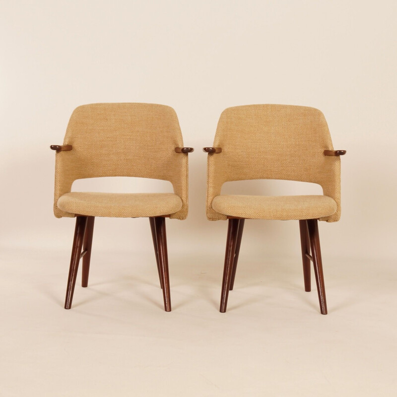 Pair of vintage FT30 Dining Arm Chairs by Cees Braakman for Pastoe, 1950s