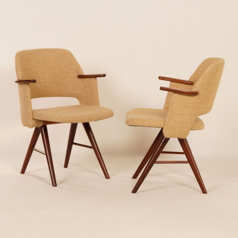 Pair of vintage FT30 Dining Arm Chairs by Cees Braakman for Pastoe, 1950s