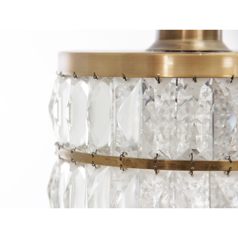 Suspension Vintage en cristal Hans-Agne Jakobsson, scandinave