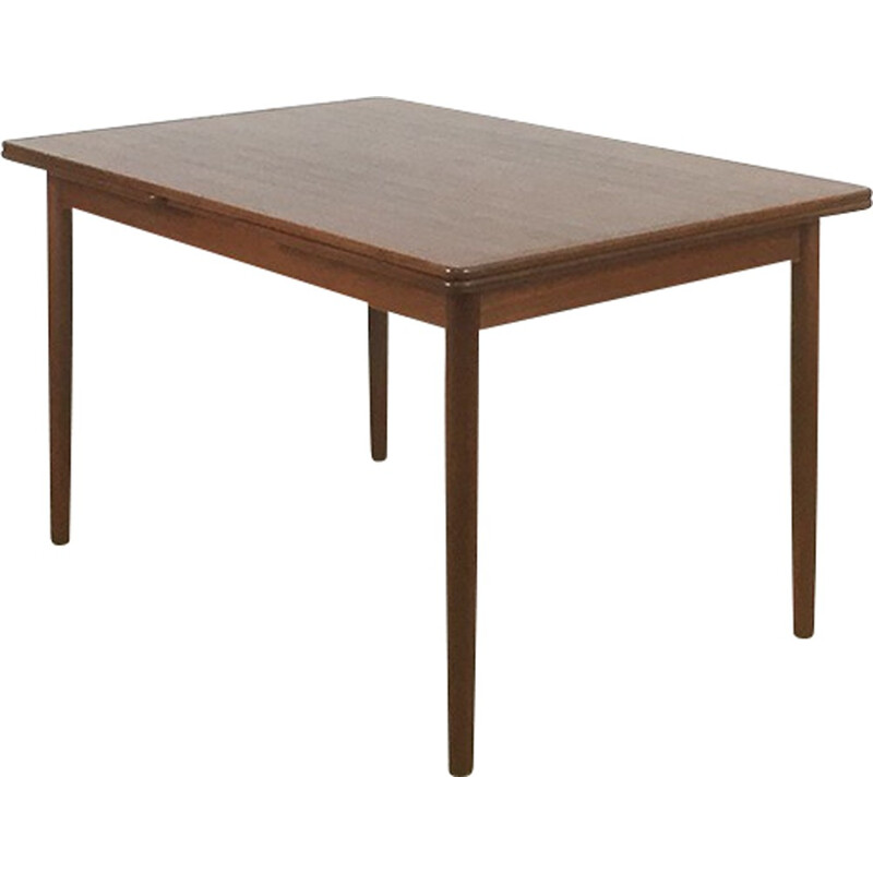 Scandinavische vintage eettafel met teakhouten verlengstukken door Willy Sigh voor H. Sigh en Zonen, Denemarken 1960