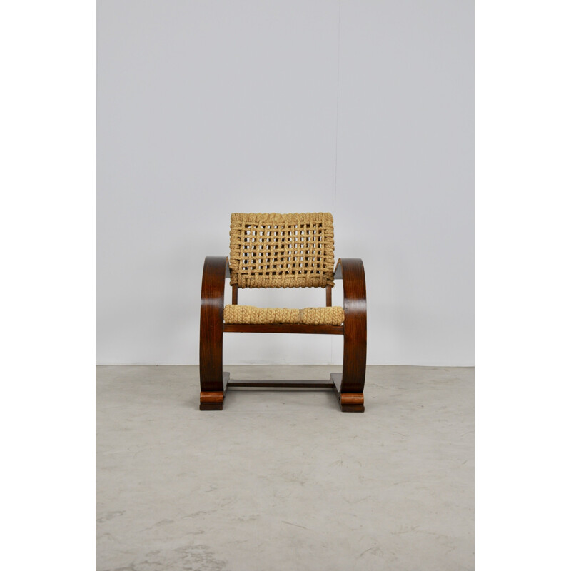 Vintage lounge armchair by Audoux Minet for Vibo Vesoul 1950