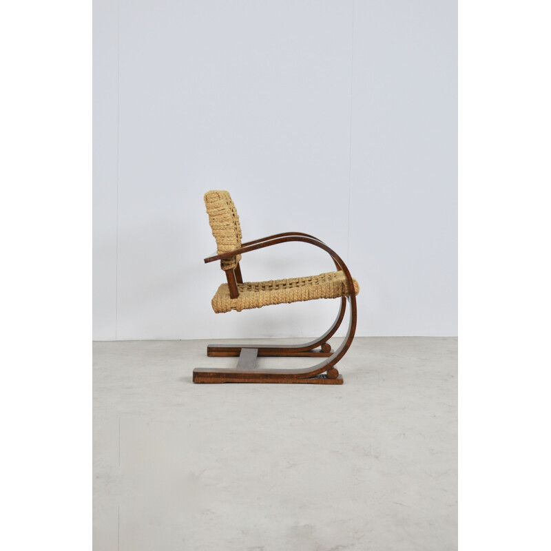 Vintage lounge armchair by Audoux Minet for Vibo Vesoul 1950