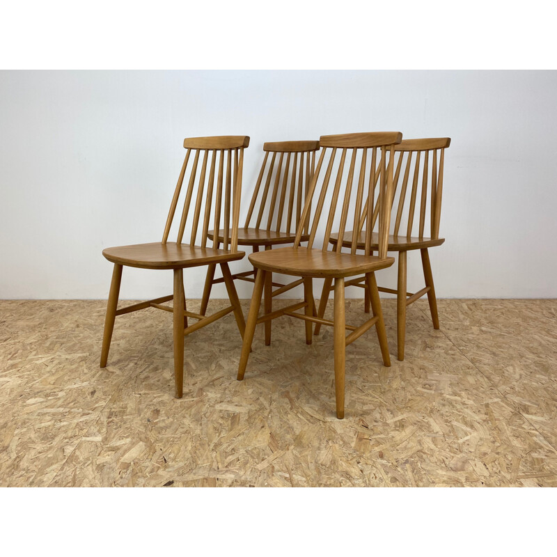 Set of 4 Vintage Dining Chairs 1960s