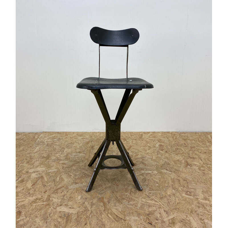Vintage industrial stool 1950