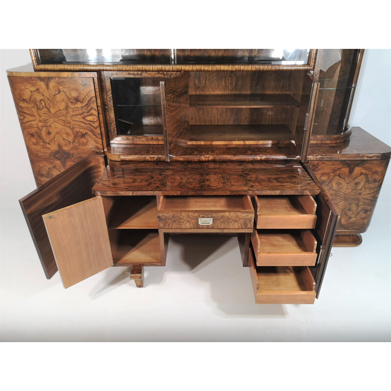 Vintage highboard and desk 2 in 1, Art Deco 1940s