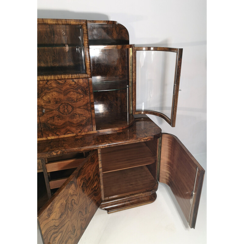 Vintage highboard and desk 2 in 1, Art Deco 1940s