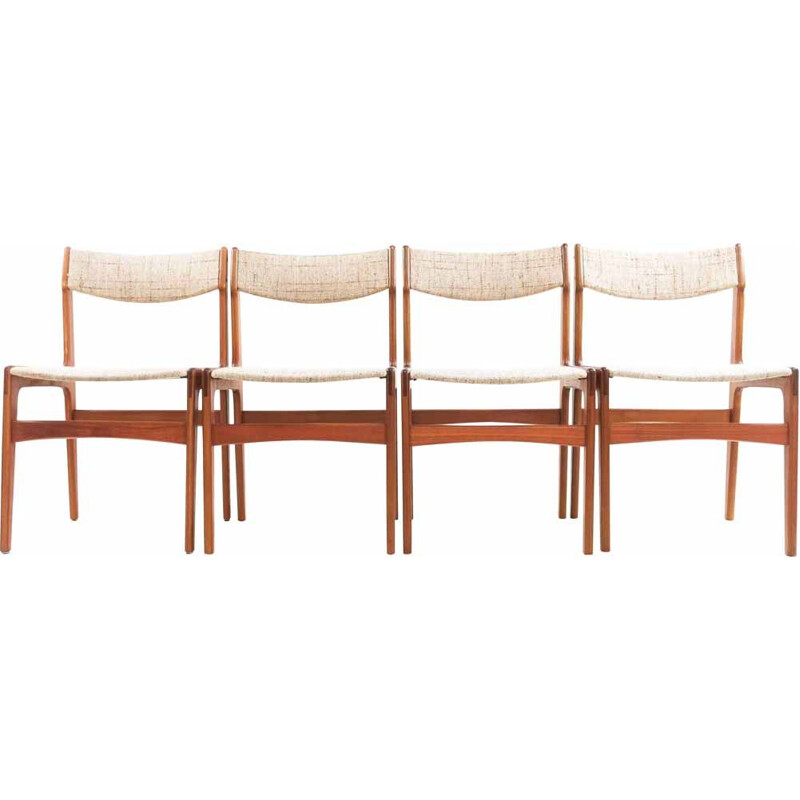 Set of 4 vintage Erik Buch Teak Dining Chairs Danish 1960s