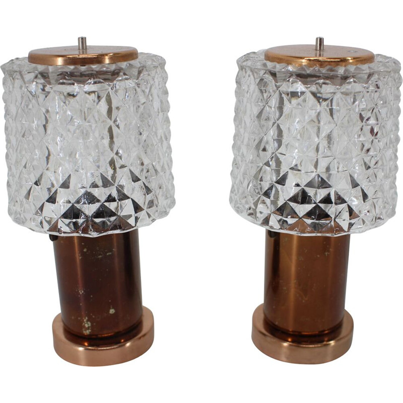 Pair of vintage table lamps by Kamenicky Senov, 1970