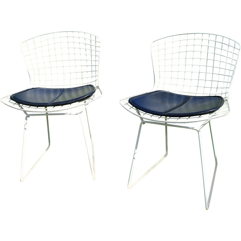 Paire de chaises vintage en acier, Harry BERTOIA - 1950