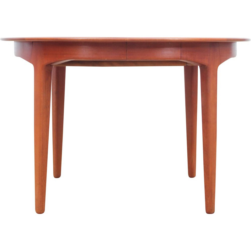 Table de repas vintage ronde en teck scandinave