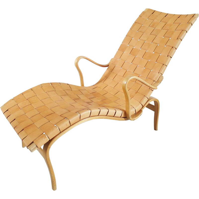 Vintage chaise longue produced by Karl Mathsson, Sweden 1942