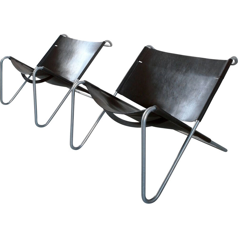 Vintage Kwok Hoi Chan Pair of Sz15 Lounge Chairs for 't Spectrum Netherlands, 1973