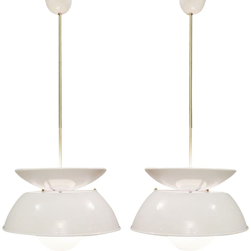 Pair of 'Cetra' Vintage Hanging lamp by Vico Magistretti for Artemide, 1960