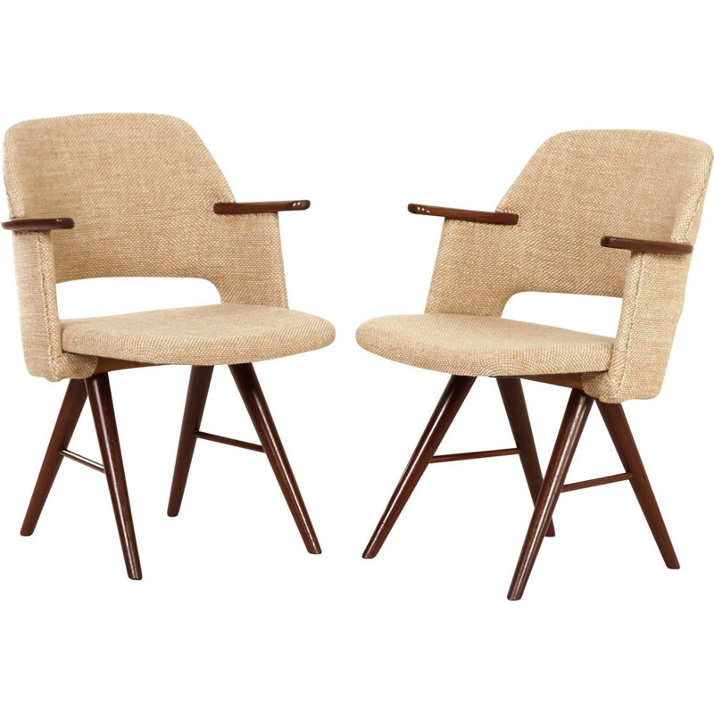 Pair of vintage FT30 Dining Arm Chairs by Cees Braakman for Pastoe, 1950s