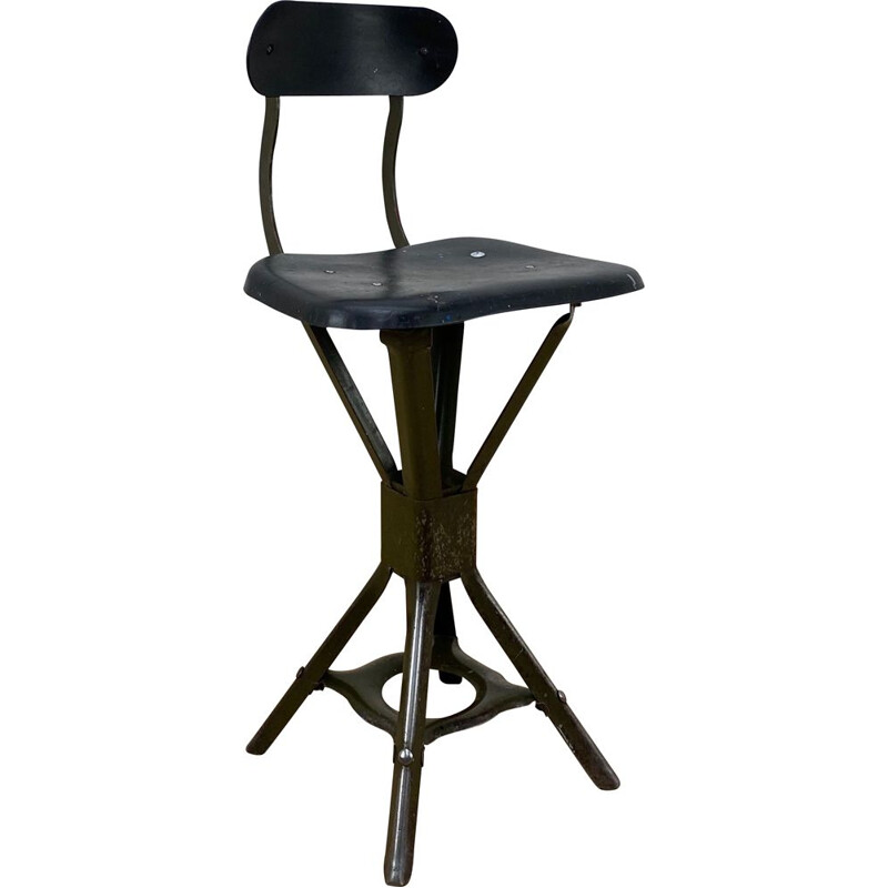 Vintage industrial stool 1950