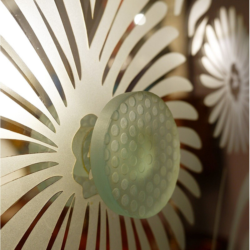 Specchio vintage con appendiabiti illuminato, Italia