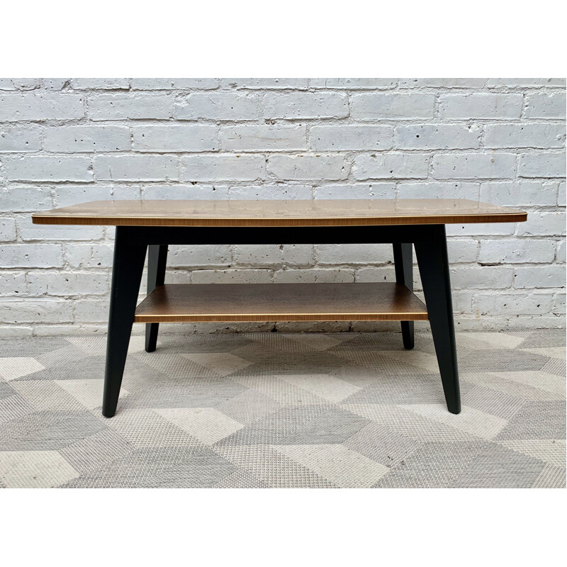 Vintage Coffee Table With Shelf Formica 