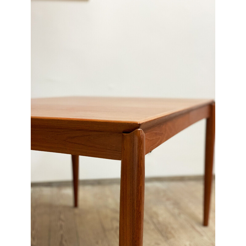 Mid Century Teak Extendable Dining Table H.W. Klein for Bramin Danish