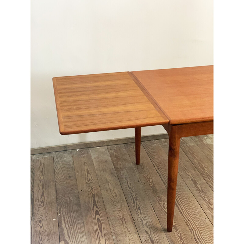 Table à manger vintage extensible par Uldum Teak Danemark