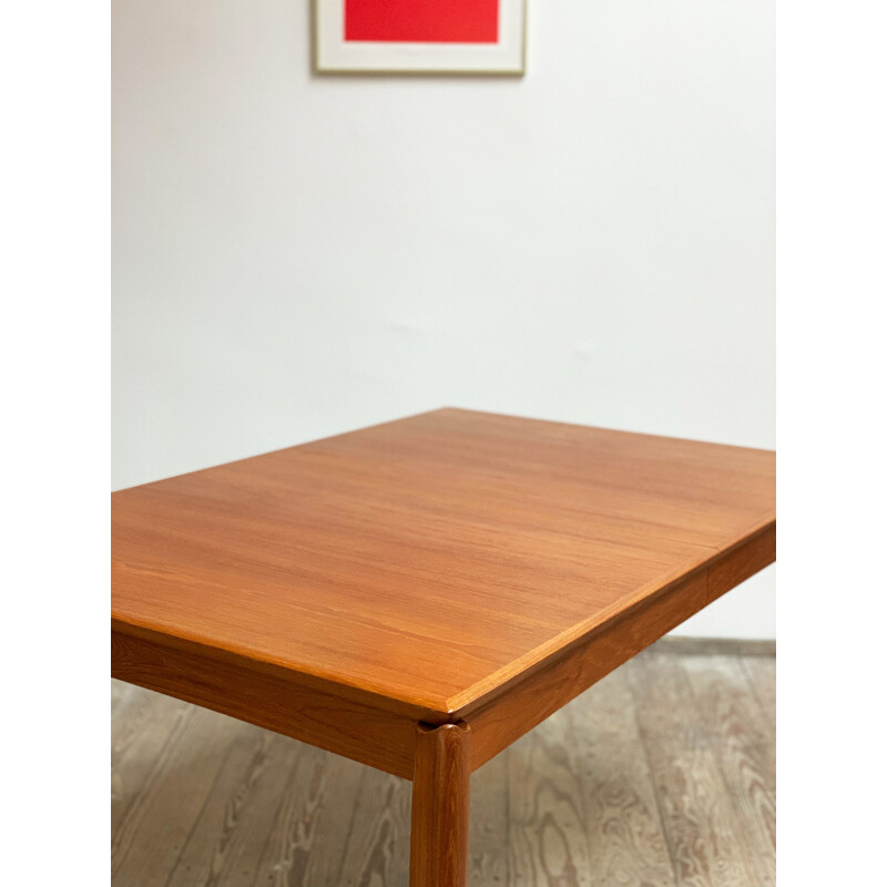 Table à manger vintage extensible en teck H.W. Klein pour Bramin Danish