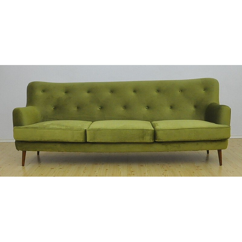 Mid century velvet sofa, 1960s