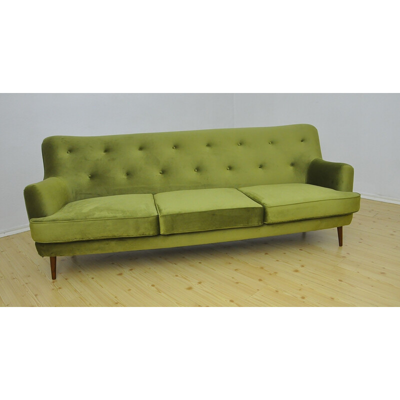 Mid century velvet sofa, 1960s