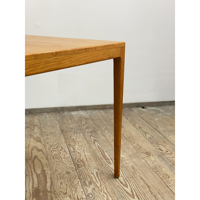 Table à manger vintage minimaliste en chêne par Hartmut Lohmeyer pour Wilkhahn