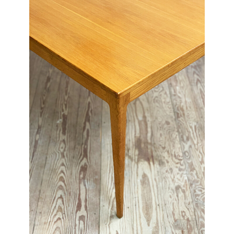 Table à manger vintage minimaliste en chêne par Hartmut Lohmeyer pour Wilkhahn