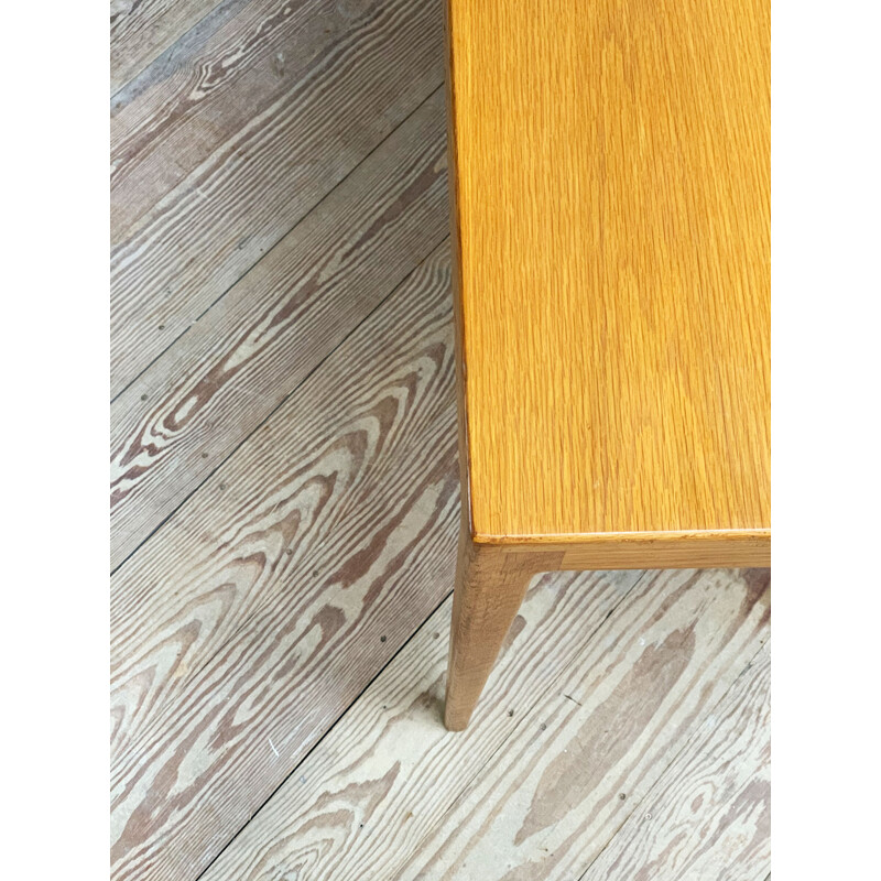 Table à manger vintage minimaliste en chêne par Hartmut Lohmeyer pour Wilkhahn