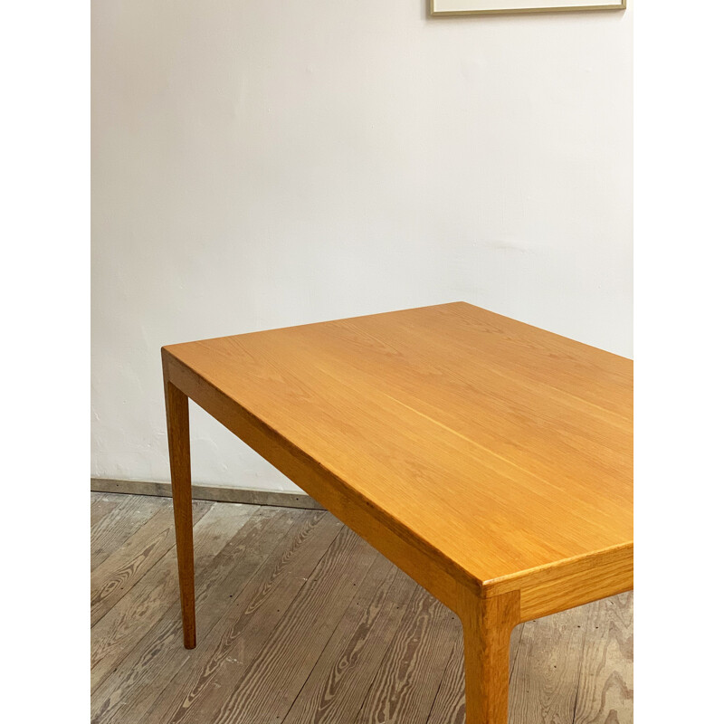 Table à manger vintage minimaliste en chêne par Hartmut Lohmeyer pour Wilkhahn