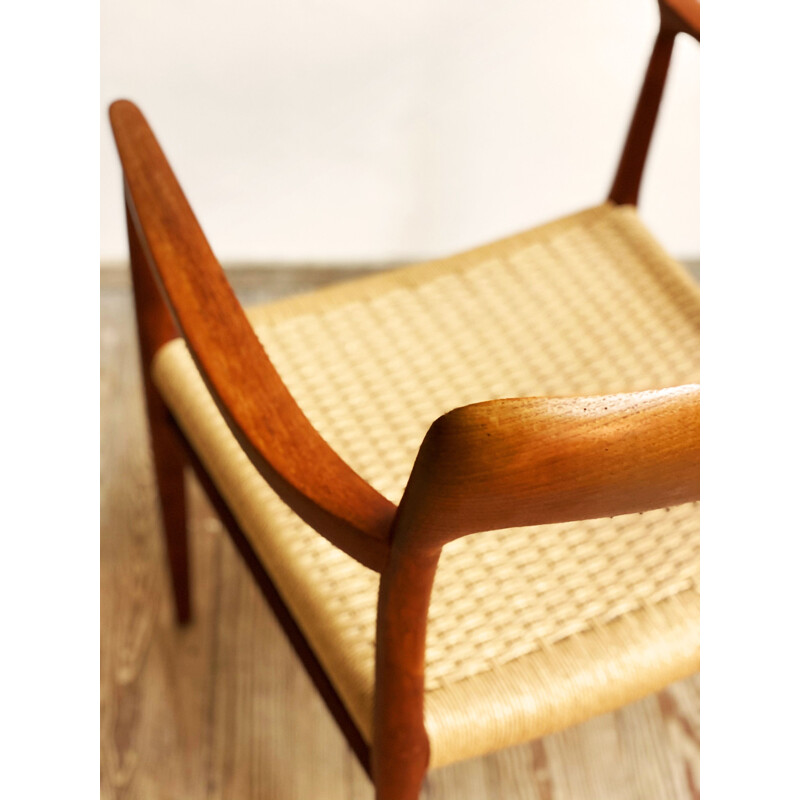 Pair of Mid Century Teak Armrest Chair, Model 56 by Niels O. Møller for J.L. Moller