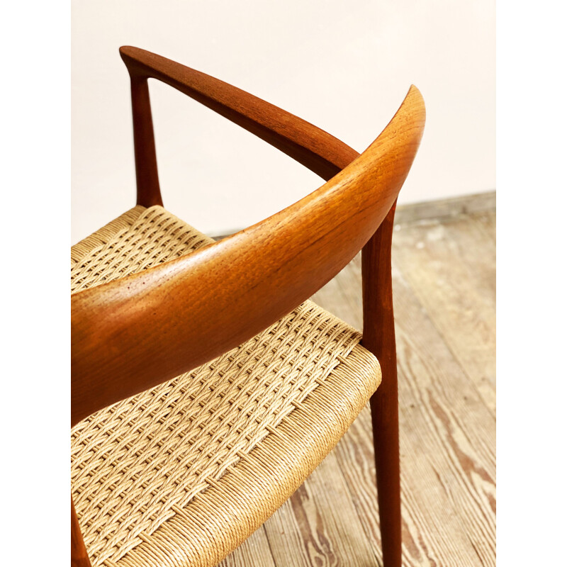 Pair of Mid Century Teak Armrest Chair, Model 56 by Niels O. Møller for J.L. Moller