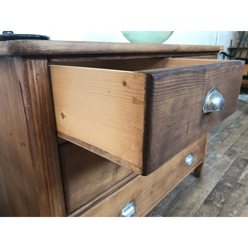 Vintage chest of drawers chest of drawers, wooden early 20th industrial loft