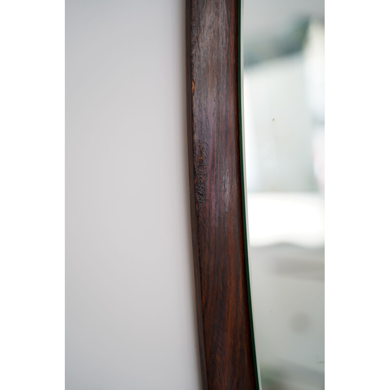 Midcentury Teak Mirror by Franco Campo & Carlo Graffi for Home, Italy 1960s