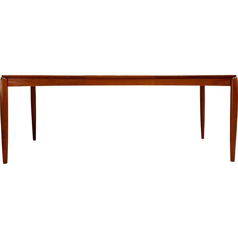 Mid Century Teak Extendable Dining Table H.W. Klein for Bramin Danish