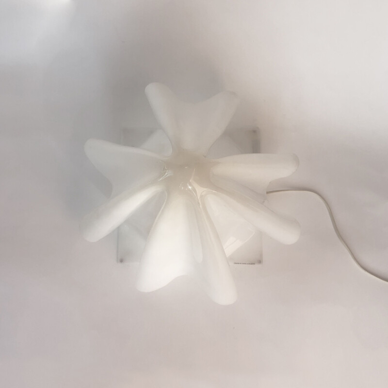 Lampe Vintage Oba-Q en acrylique blanc Ghost White Shiro Kuramata