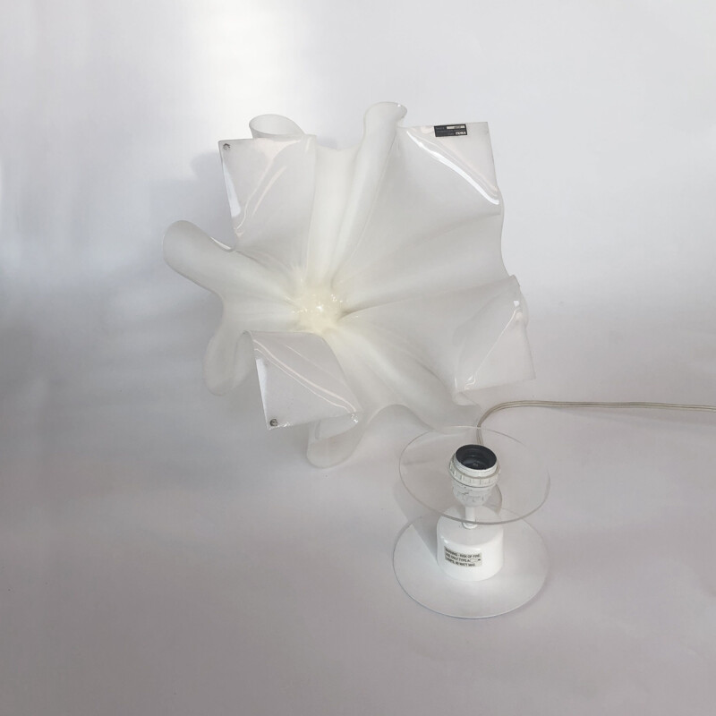 Lampe Vintage Oba-Q en acrylique blanc Ghost White Shiro Kuramata