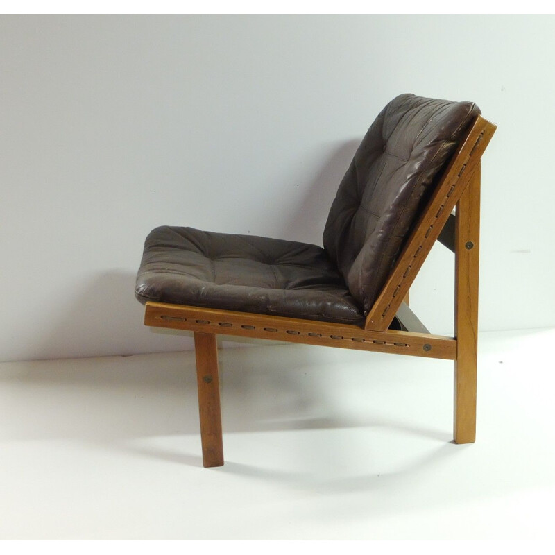 Vintage Lounge Armchair By Torbjørn Afdal For Bruksbo,Scandinavian 1960