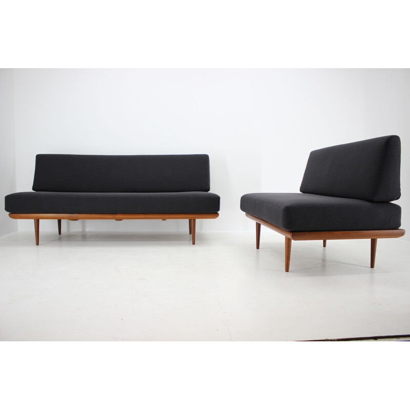 Pareja de sofás de teca vintage para Fredericia Stolefabrik - Danés 60