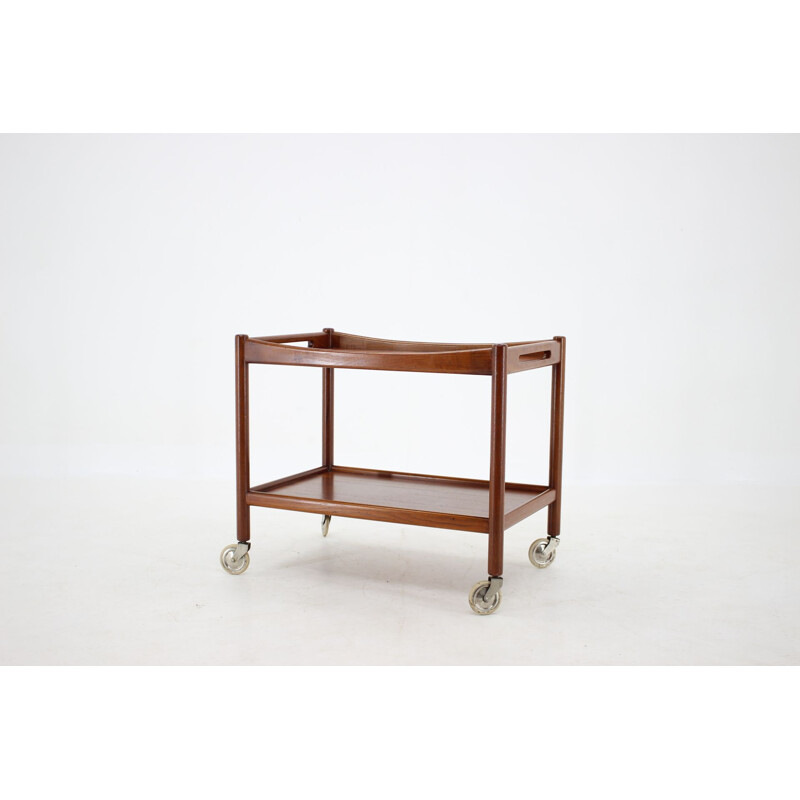 Vintage Tuck Teak Serving Trolley Bar Hans Wegner for Andreas Denmark 1960s 