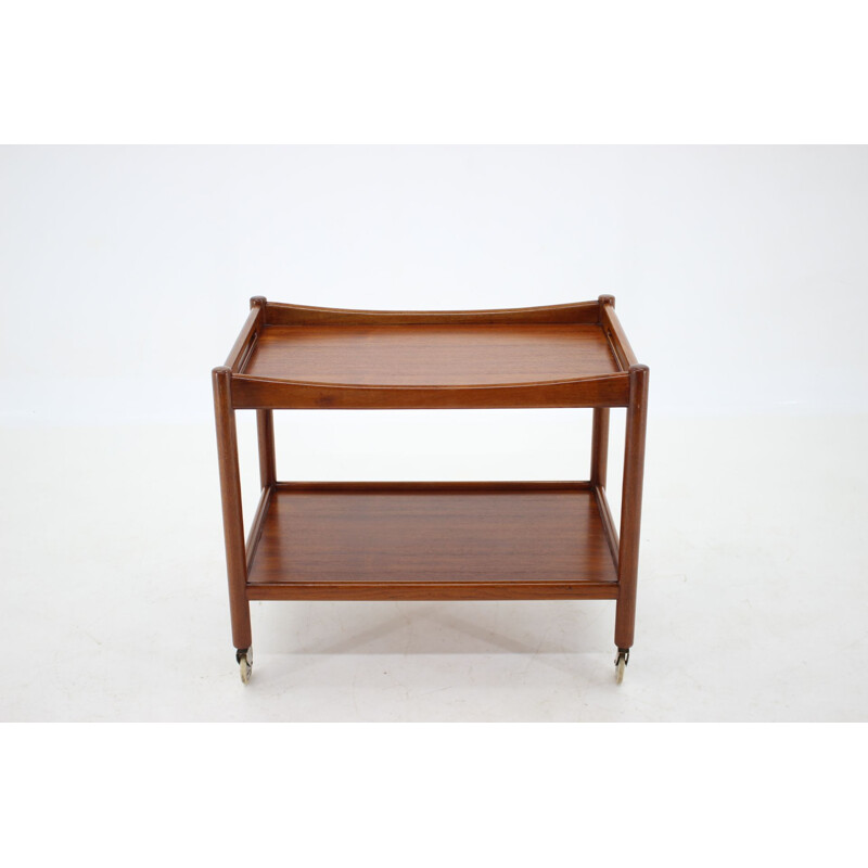 Vintage Tuck Teak Serving Trolley Bar Hans Wegner for Andreas Denmark 1960s 