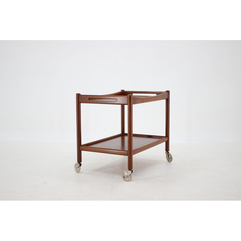 Vintage Tuck Teak Serving Trolley Bar Hans Wegner for Andreas Denmark 1960s 